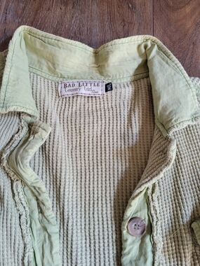 Light Green Waffle-Knit Jacket